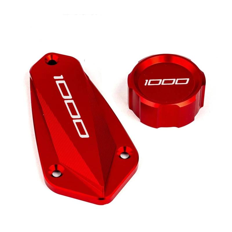 Geeignet Für Z 1000 2011-2024 Hinten Vorne Brems Flüssigkeit Motor Öl Füllstoff Abdeckung Motorrad Bremsflüssigkeitsdeckel(1 Red) von GXTCJDM