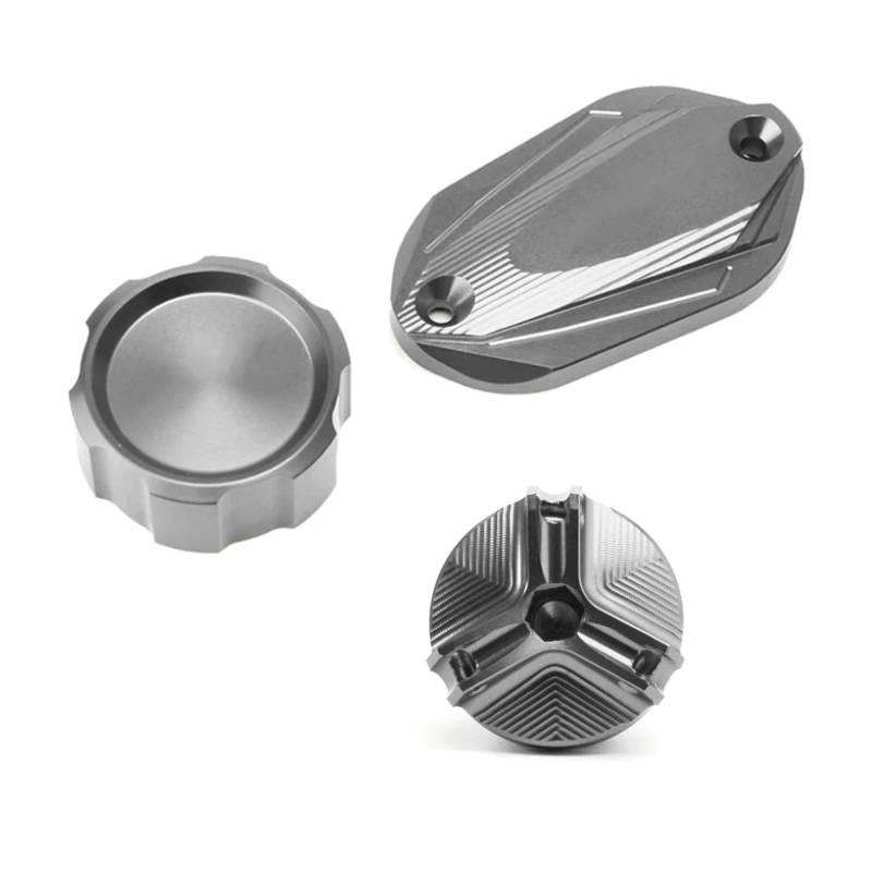 Geeignet Für Z 400 500 Hinten Vorne Brems Flüssigkeit Reservoir Kappe Motorrad Bremsflüssigkeitsdeckel(3 Grey) von GXTCJDM