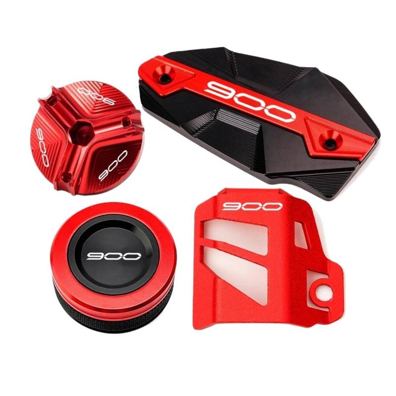 Geeignet Für Z 900 2017-2024 Brems Flüssigkeit Zylinder Master Reservoir Öl Füllstoff Caps Schutz Motorrad Bremsflüssigkeitsdeckel(Red) von GXTCJDM