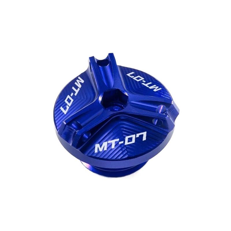 Kraftstoffabdeckung Für Vorder- Und Hinterradbremse, Passend Für MT 07 2014–2023 Motorrad Bremsflüssigkeitsdeckel(M27 Blue) von GXTCJDM