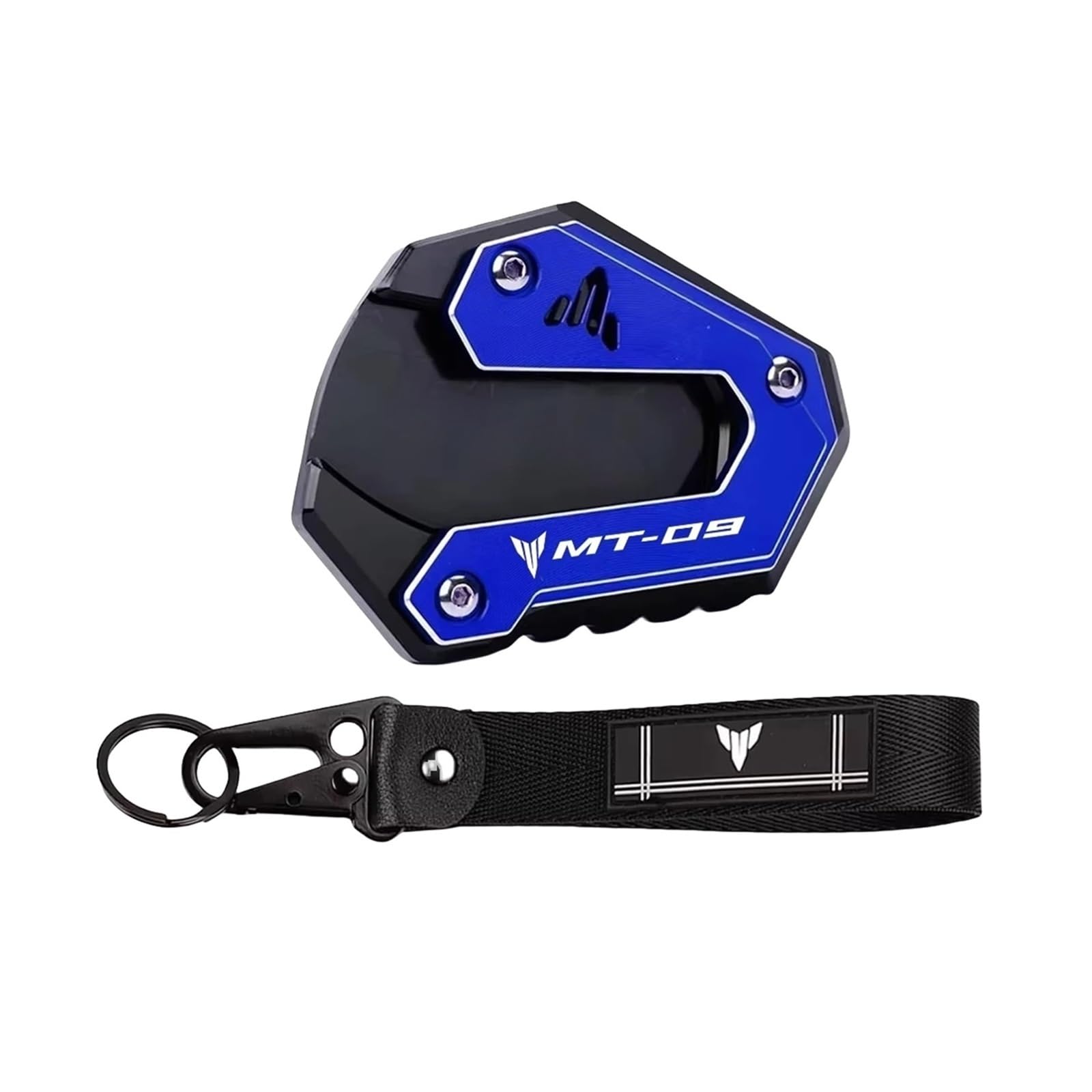 Passend Für MT 09 2014-2025 Seitenständer Vergrößern Ständer Verlängerungsplatte Schlüsselanhänger Motorrad Seitenständer Vergrößern(Blue 2) von GXTCJDM