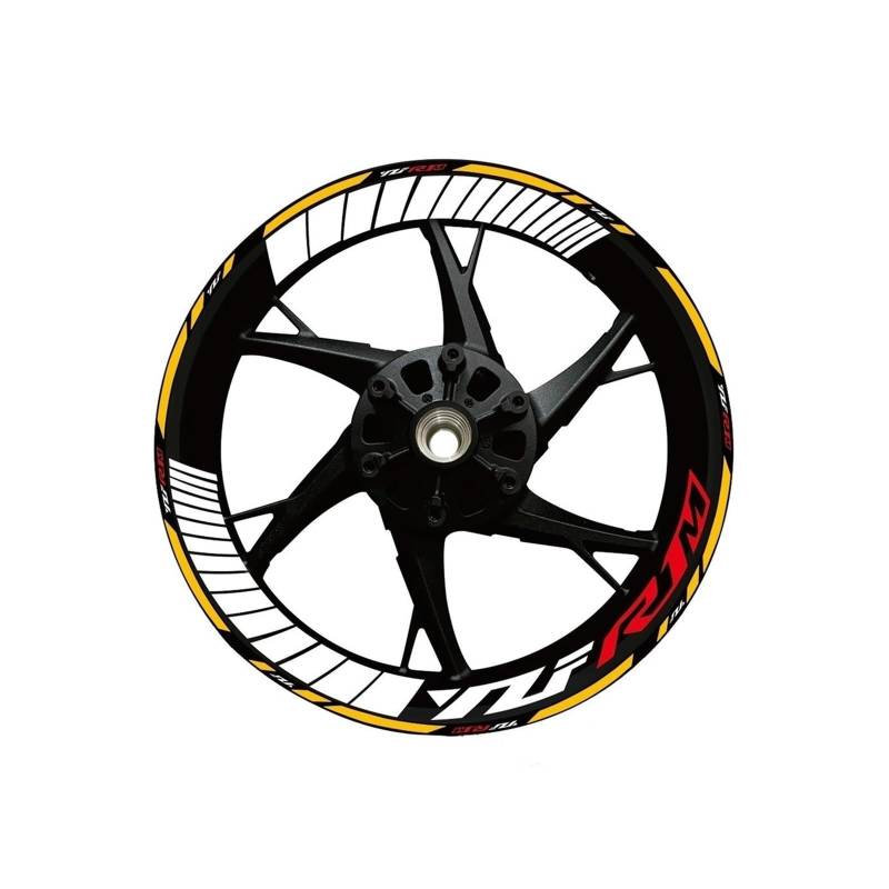 Reflektierende Radaufkleber Streifenaufkleber Geeignet Für YZF R1 R1M Motorrad Felgenaufkleber(Colorful g) von GXTCJDM