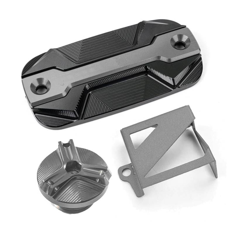 Vorne Hinten Brems Flüssigkeit Reservoir Abdeckung Geeignet Für NT 1100 2021-2024 Schutz Öl Füllstoff Motorrad Bremsflüssigkeitsdeckel(1Set-Grey) von GXTCJDM