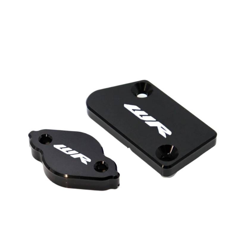 Vorne Hinten Brems Flüssigkeit Reservoir Abdeckung Geeignet Für WR 250F 450F Motorrad Bremsflüssigkeitsdeckel(Schwarz) von GXTCJDM