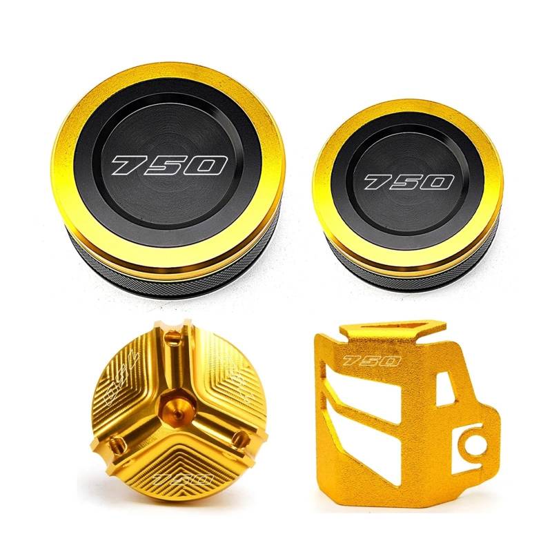 Vorne Hinten Brems Flüssigkeit Reservoir Abdeckung Geeignet Für Z 750 2005-2012 Schutz Öl Füllstoff Motorrad Bremsflüssigkeitsdeckel(4 Gold) von GXTCJDM