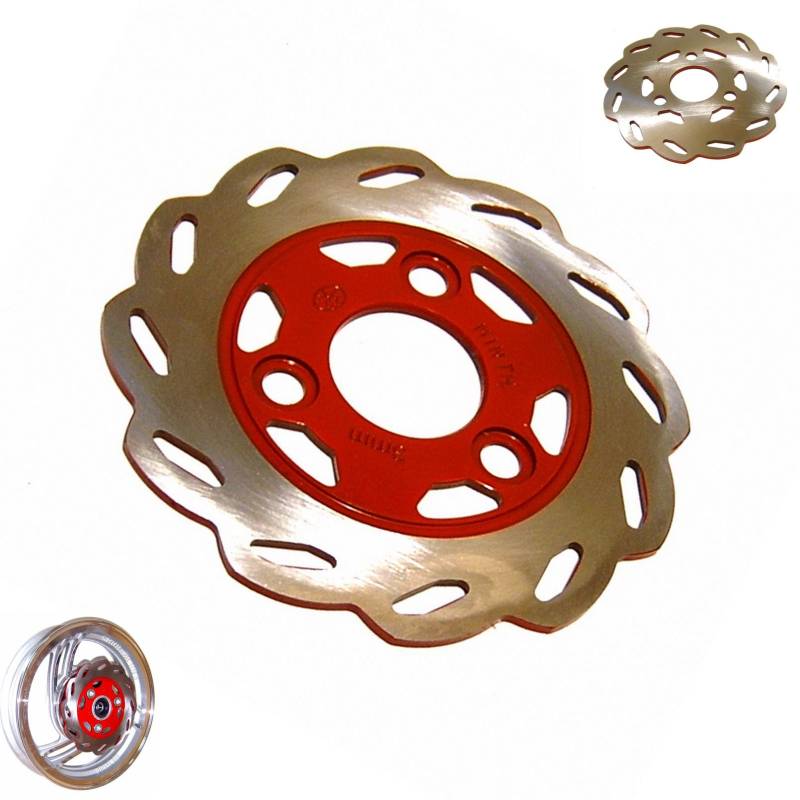 BREMSSCHEIBE "WAVE STYLE" Ø155mm für 50-80cc ROLLER für BENZHOU YIYING REX JINAN QINGQI KYMCO LEIKE JMSTAR MKS AGM GMX JSD50 BAOTIAN FLEX TECH ERING ADLY BENERO HYOSUNG CHINA ROLLER 50ccm GY6 von GY6-Ersatzteile.de