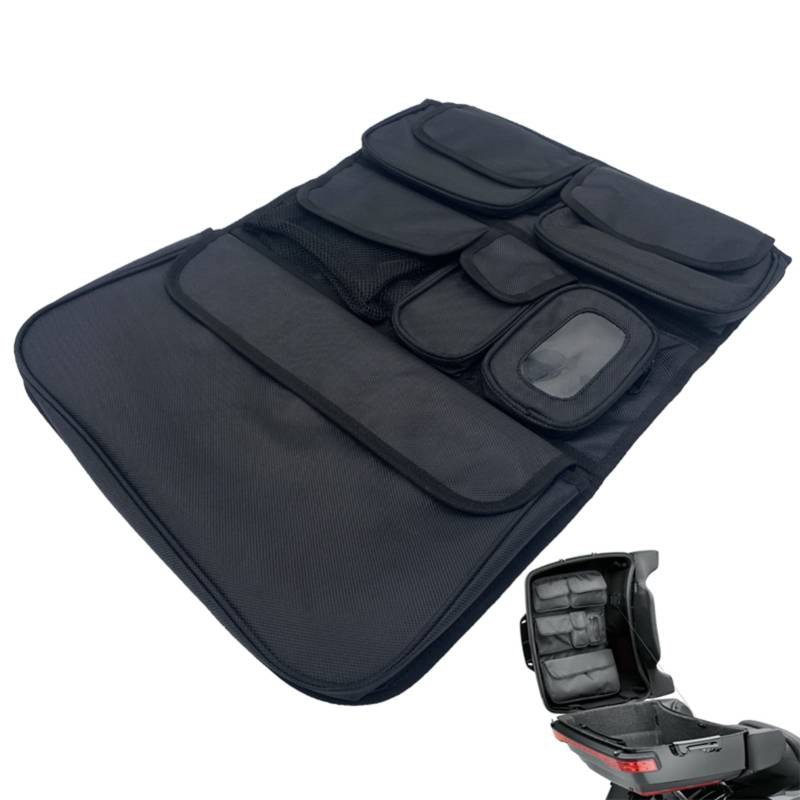 GYMARK Motorrad Tour Pak Pack Deckel Organizer Tasche Gepäck Aufbewahrungstasche für Harley Touring Street GLIDE FLHX Road King FLHR 2014-2020 Schwarz von GYMARK