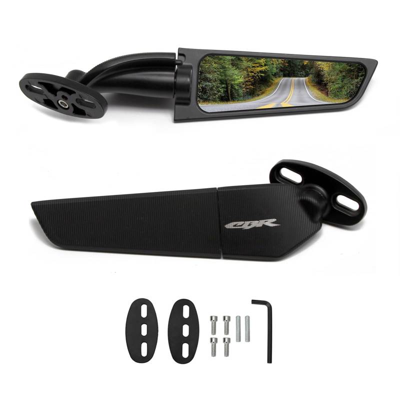 Motorrad Rückspiegel Außenspiegel Seitenspiegel Verstellbar 360° Drehspiegel für H-onda CBR 1000RR 600RR 650R 500R 400R 250RR von GYMARK