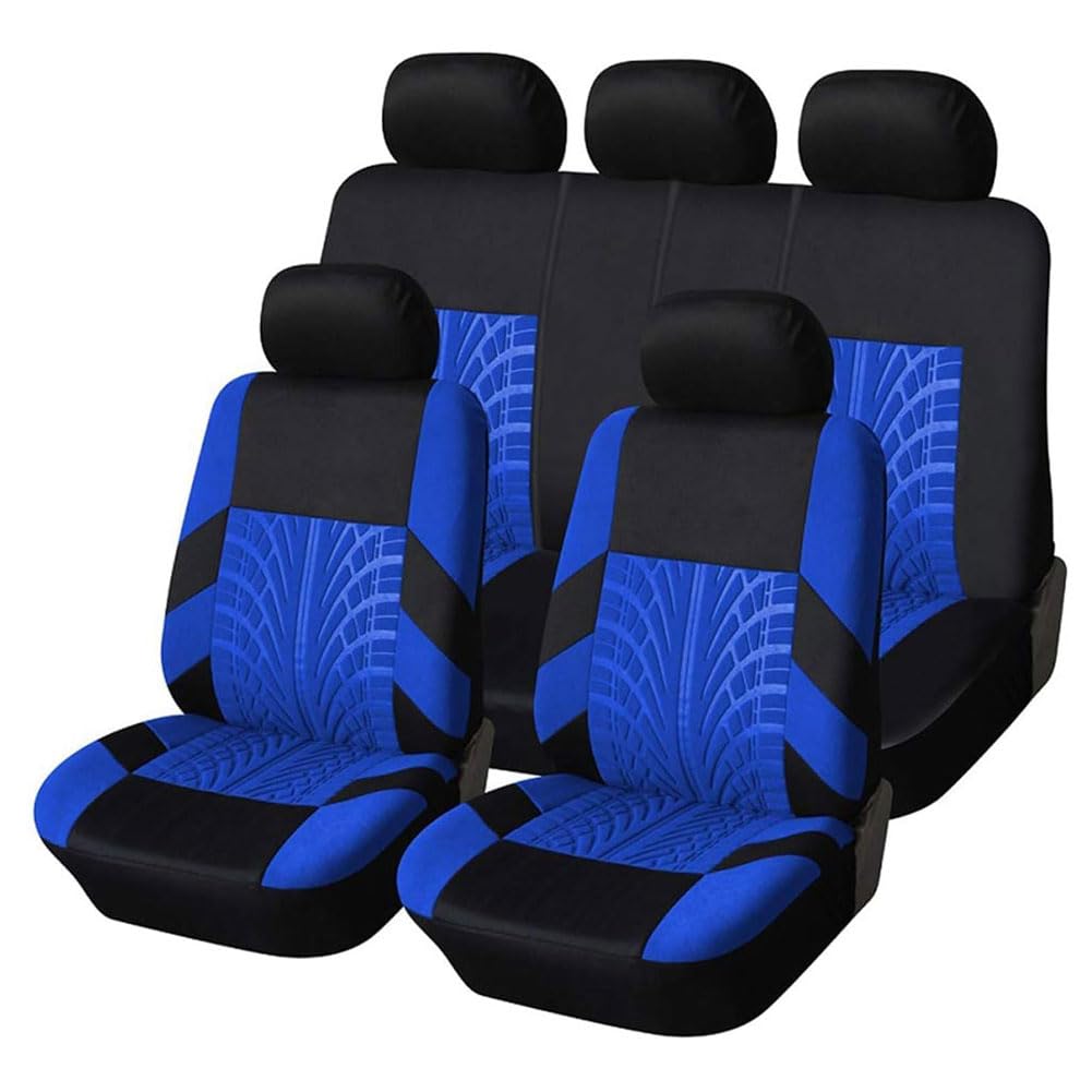 GYORI Auto Sitzbezüge für Dacia Duster 2.Gen 1.Gen HM HS 2010-2023 2024 2025, Komplettset Autositzbezüge Sitzschoner Atmungsaktiv Bequem Schonbezüge Innenraum Zubehör,E/Blue von GYORI
