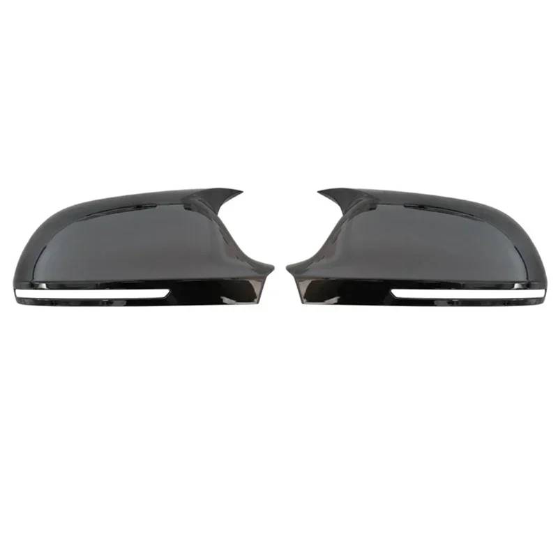 GYTTAK Außenspiegelkappe Kompatibel Mit A4 S4 B8 8K 2008 2009 Für A5 S5 B8 8K 2007 2008 2009 Spiegelabdeckung Rückspiegelkappe Türspiegelkappen Ersatz(Bright Black) von GYTTAK