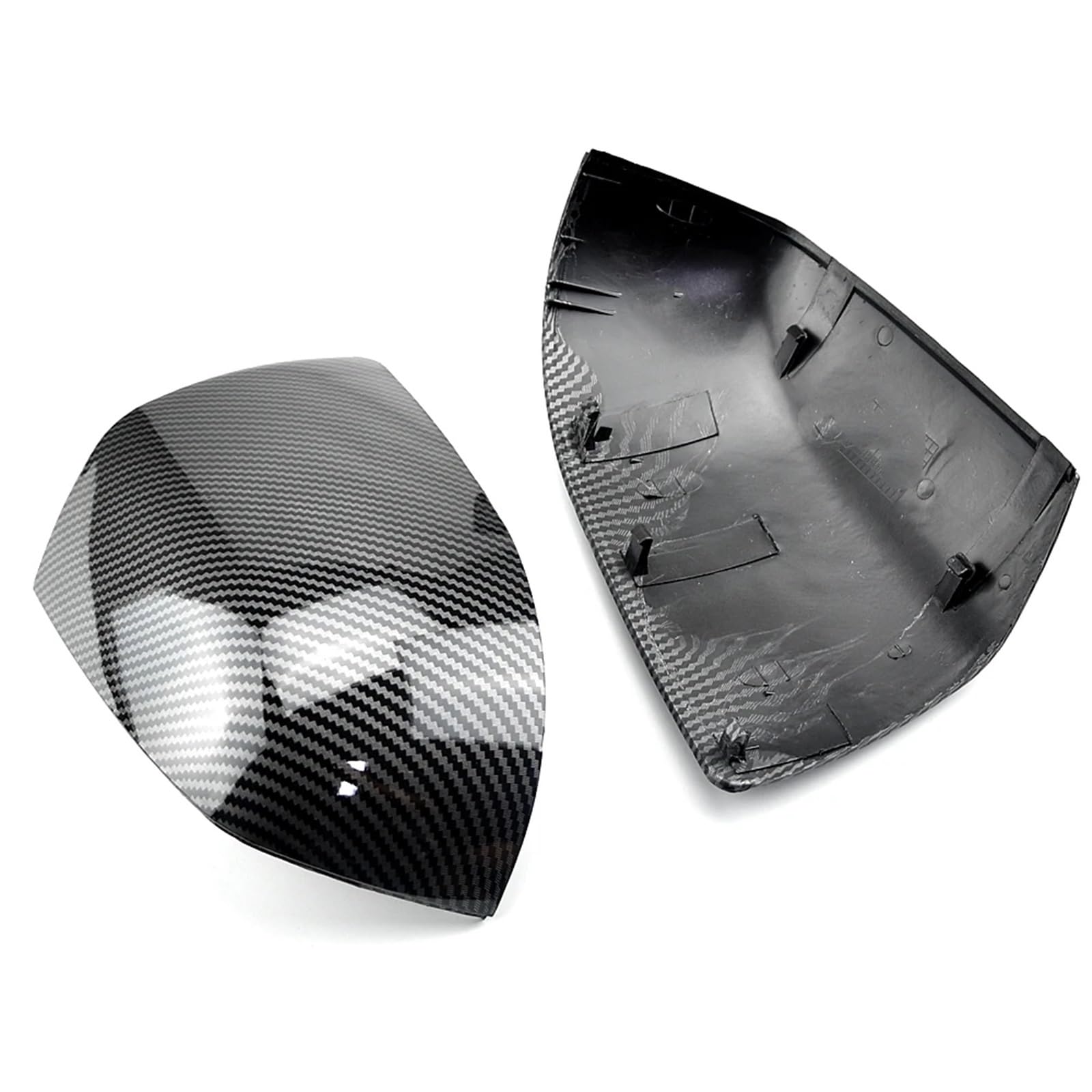 GYTTAK Außenspiegelkappe Kompatibel Mit Ford Für Focus 2005 2006 2007 2008 Rückspiegelkappe Für Flügel-Seitenspiegel-Abdeckungsgehäuse Gehäuse Autozubehör Ersatz(Carbon Look,No Light) von GYTTAK
