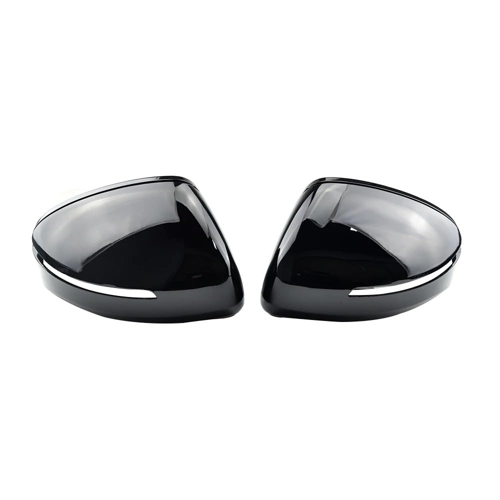 GYTTAK Außenspiegelkappe Kompatibel Mit Tt Rs Mk2 8j 2010–2014, Für R8-Type 42 2006–2015, Ersatz-Auto-Seiten-Rückspiegelkappe, Gehäuse-Zubehör(Glossy Black) von GYTTAK