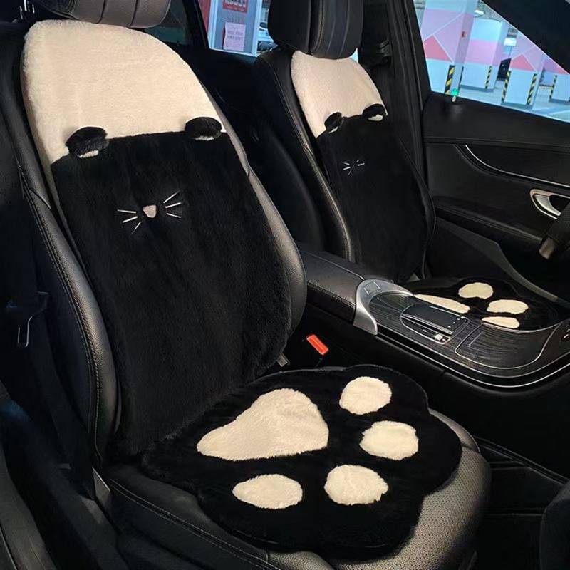 GYTTAK Auto-Schonbezüge Autokissen, Plüsch, warm, niedlich, Katzenpfote, Autositzkissen, Sitzbezug, Schutz, waschbar(2) von GYTTAK
