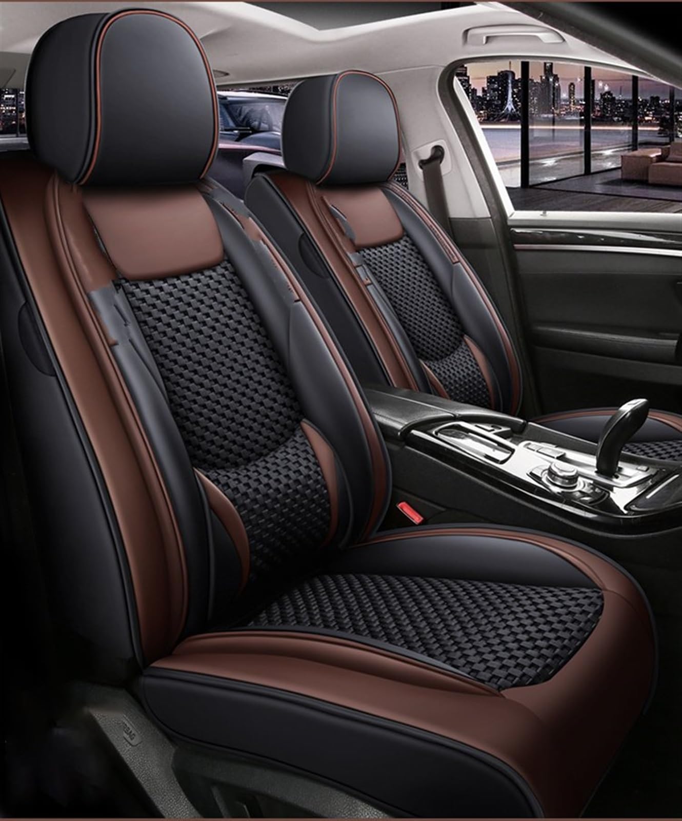 GYTTAK Auto-Schonbezüge Kompatibel Mit Hyundai Für Santa Fe I30 Ix35 Für Tucson Für Accent Autoinnenräume Sitzbezug Fahrersitzbezug rutschfeste Rückseite(3) von GYTTAK