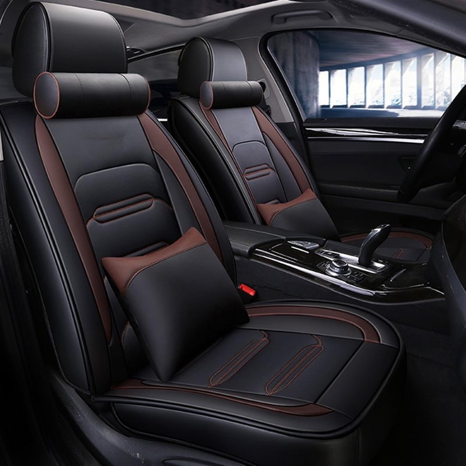 GYTTAK Auto-Schonbezüge Kompatibel Mit Isuzu Für D-MAX Für Mu-X Autositzbezug-Sets Four Seasons Sitzbezug Sitzkissen(3,with Pillow) von GYTTAK