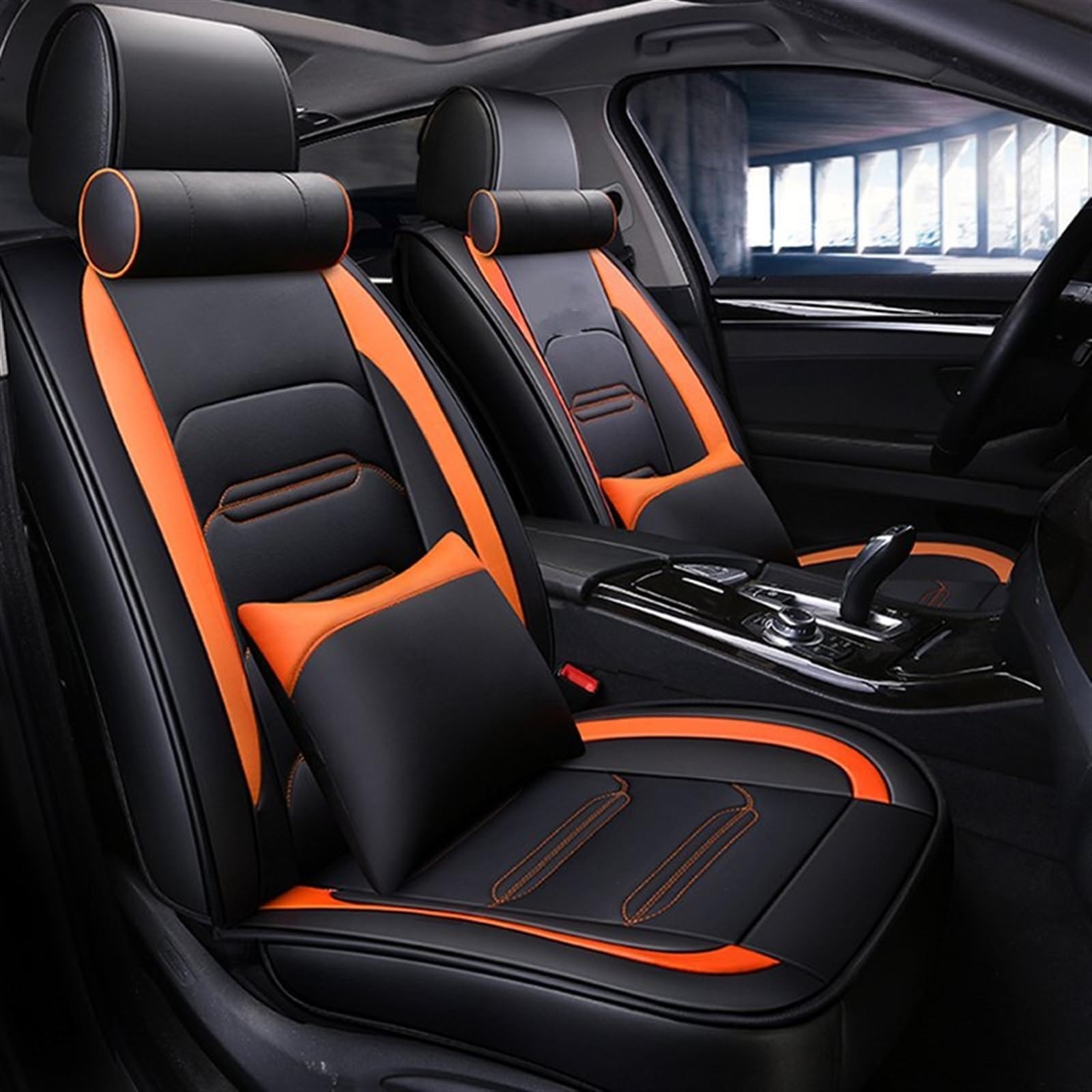 GYTTAK Auto-Schonbezüge Kompatibel Mit Isuzu Für D-MAX Für Mu-X Autositzbezug-Sets Four Seasons Sitzbezug Sitzkissen(4,with Pillow) von GYTTAK