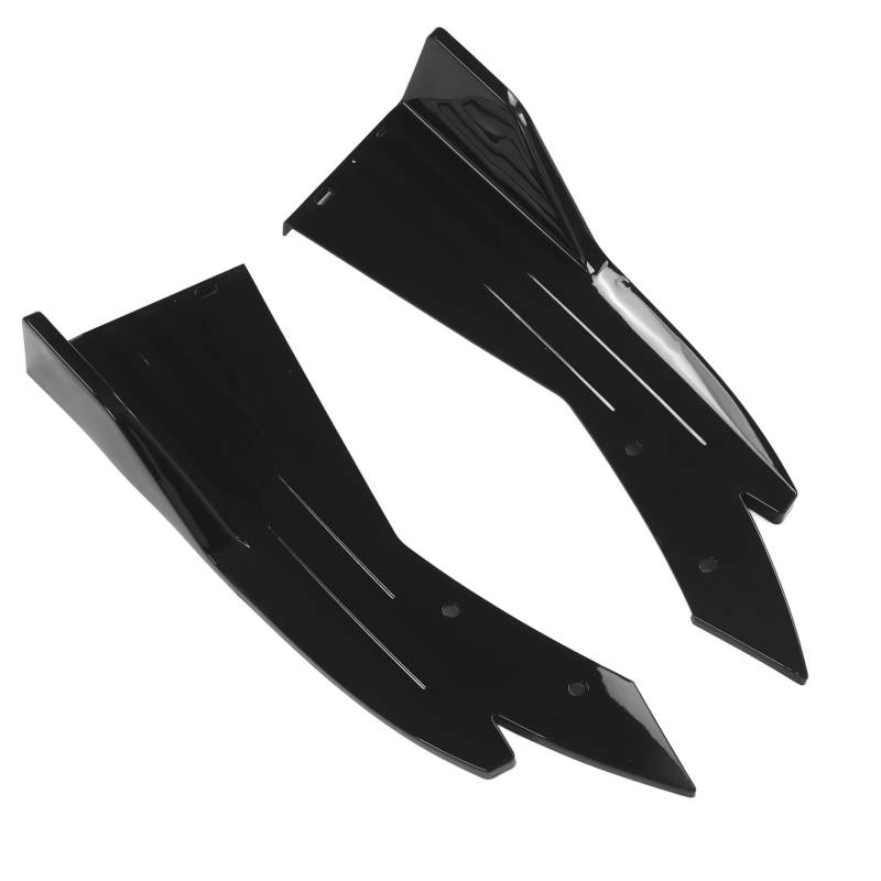 GYTTAK Kofferraumspoiler 2PCS Auto Hinten Stoßstange Canard Lip Seite Rock Splitter Spoiler Glänzend Schwarz Universal Auto Außen Trim von GYTTAK