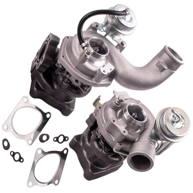 GYTTAK Motor-Turbolader Kompatibel Mit A4 V6 Bi-Turbo AZR/ASJ Motor 2000 2001 2002 2003 2004 2005 Turbolader K04-026 53049880026 078145704M 078145704MX von GYTTAK