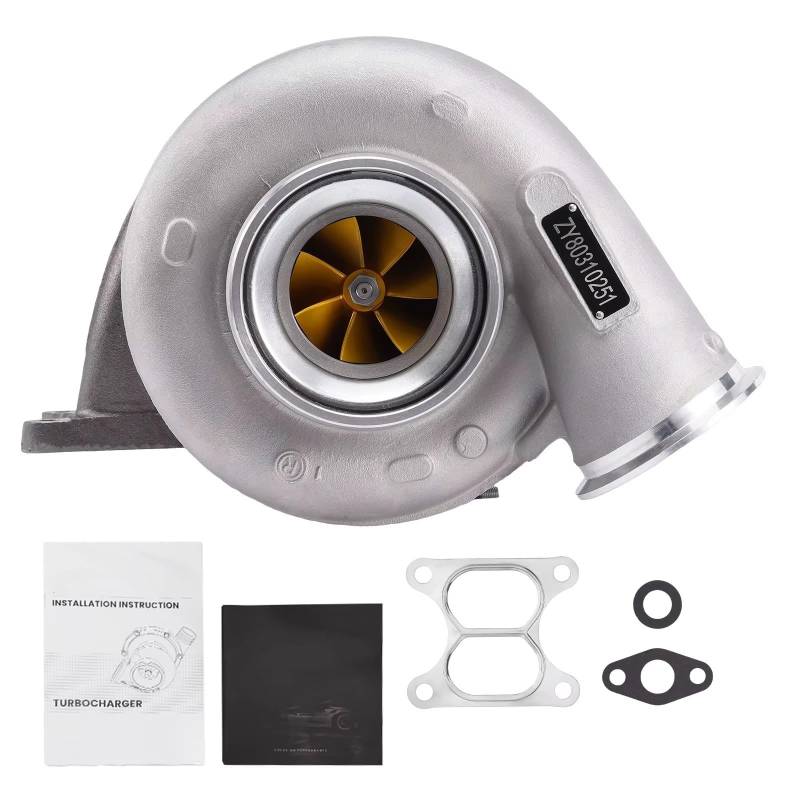 GYTTAK Motor-Turbolader Kompatibel Mit Cummins ISX1, ISX Signature 450 Für Twin-Scroll Billet Wheel Turbolader 408975400 4089754NX 4025184 4025184RX 3595093 3800653 von GYTTAK