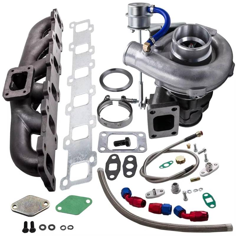 GYTTAK Motor-Turbolader Kompatibel Mit Nissan Partrol 4.2L T3 Turbolader-Abgaskrümmer-Kit Elektrischer Turbolader TD42 TB42 TB45 von GYTTAK