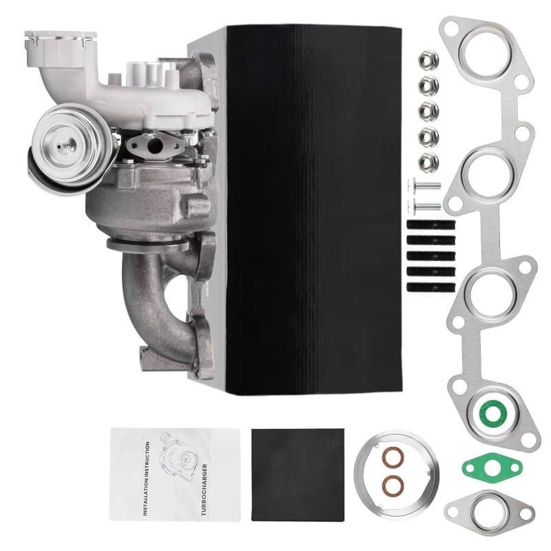 GYTTAK Motor-Turbolader Kompatibel Mit VW Für Golf 136 PS 100 KW 2.0T DI BKD/AZV 2003 2004 2005 2006 2007 2008 2009 Für Touran 2.0T 2003 Turbolader 03G253019AX von GYTTAK
