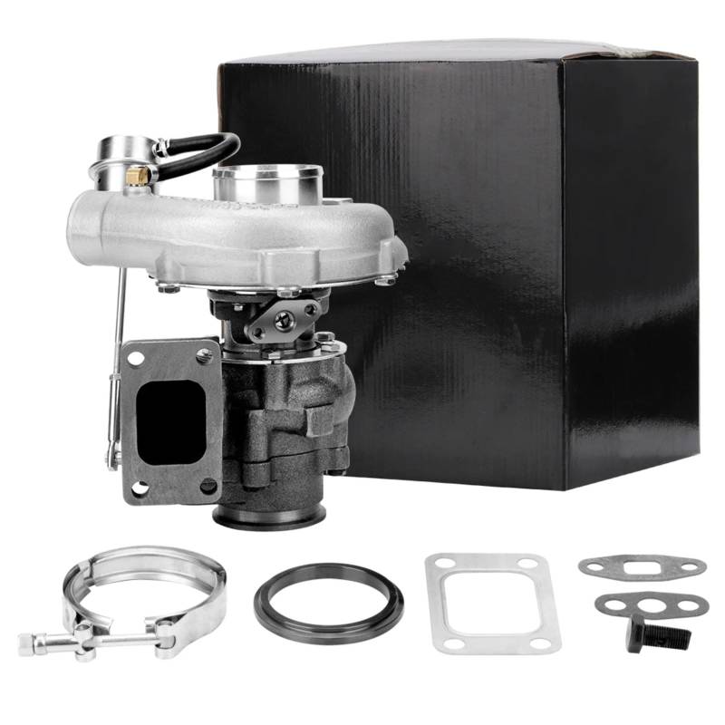 GYTTAK Motor-Turbolader Universal Turbo T3 Flansch A/R 0,63 V-Band Turbolader Verbesserte Turbolader Abgas Turbolader von GYTTAK