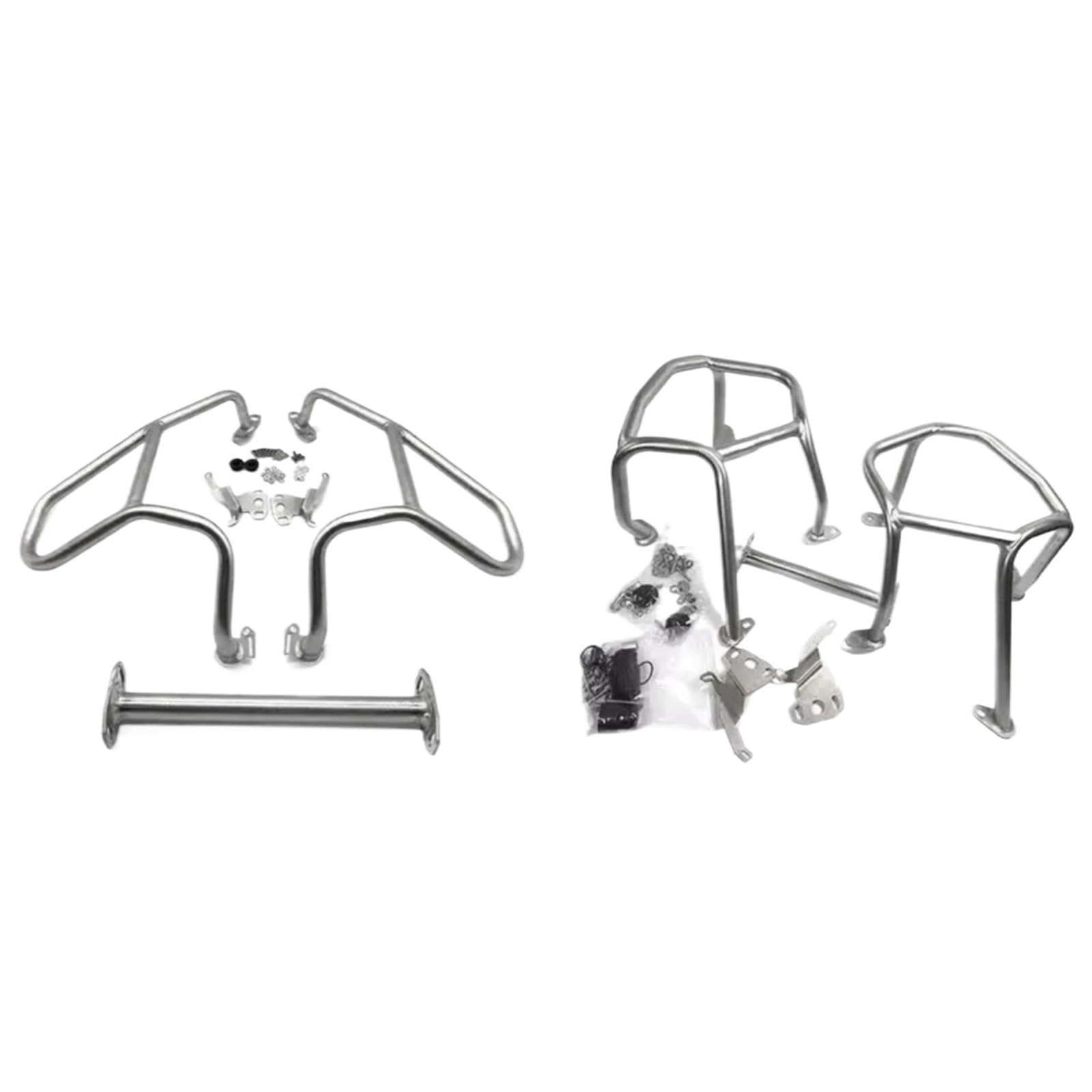 GYTTAK Motorrad Motorschutzbügel Kompatibel Mit Für R1250GS LC 2019 2020 2021 2022 2023 Motorrad Highway Motorschutz Crash Bar Rahmen Stoßfänger Verkleidung Schutzstangen(Silver,1 Set) von GYTTAK