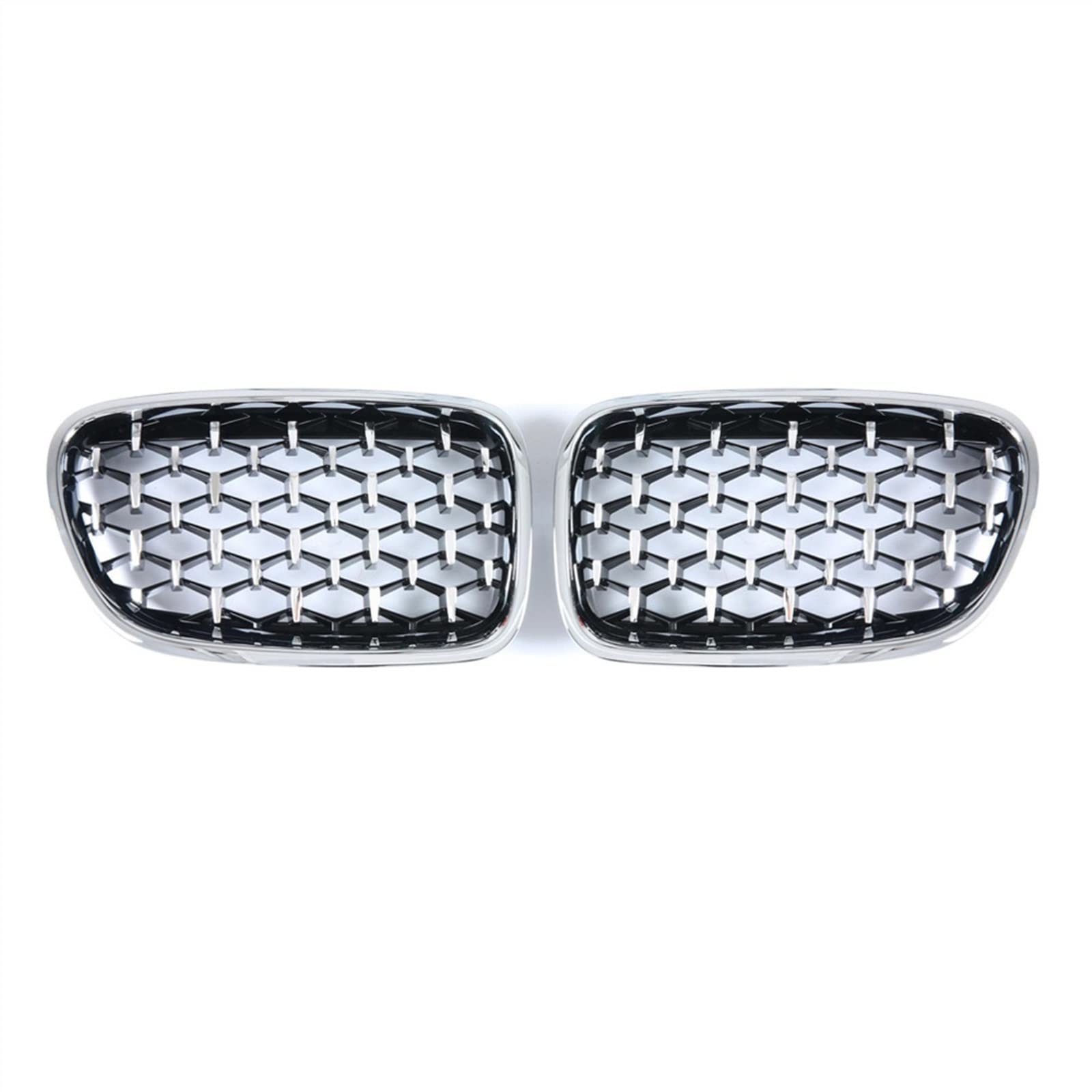 GYTTAK NierenGrill Kompatibel Mit 5er Für GT F07 528i 535i 550i 2009 2010 2011 Nierengitter Lufteinlass Grill Auto Frontgitter Stoßstange Haube Obere Gitterabdeckung(All Silver) von GYTTAK