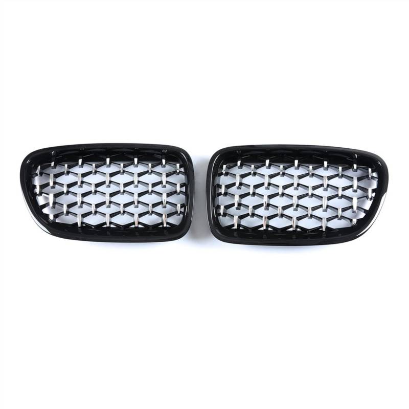 GYTTAK NierenGrill Kompatibel Mit 5er Für GT F07 528i 535i 550i 2009 2010 2011 Nierengitter Lufteinlass Grill Auto Frontgitter Stoßstange Haube Obere Gitterabdeckung(Silver and Black) von GYTTAK