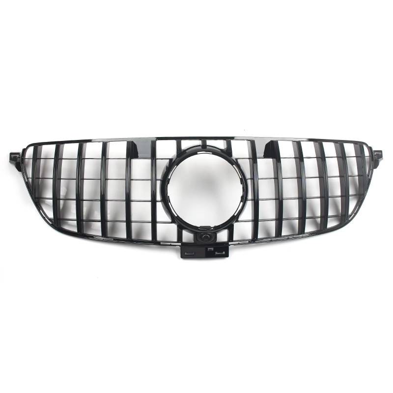 GYTTAK NierenGrill Kompatibel Mit Benz Für C292 W292 2016 2017 2018 2019, Auto-Frontstoßstangengrill, GT-Stil-Grill Mit Kameraloch, Haube, Kühler, Renngrill(Black) von GYTTAK