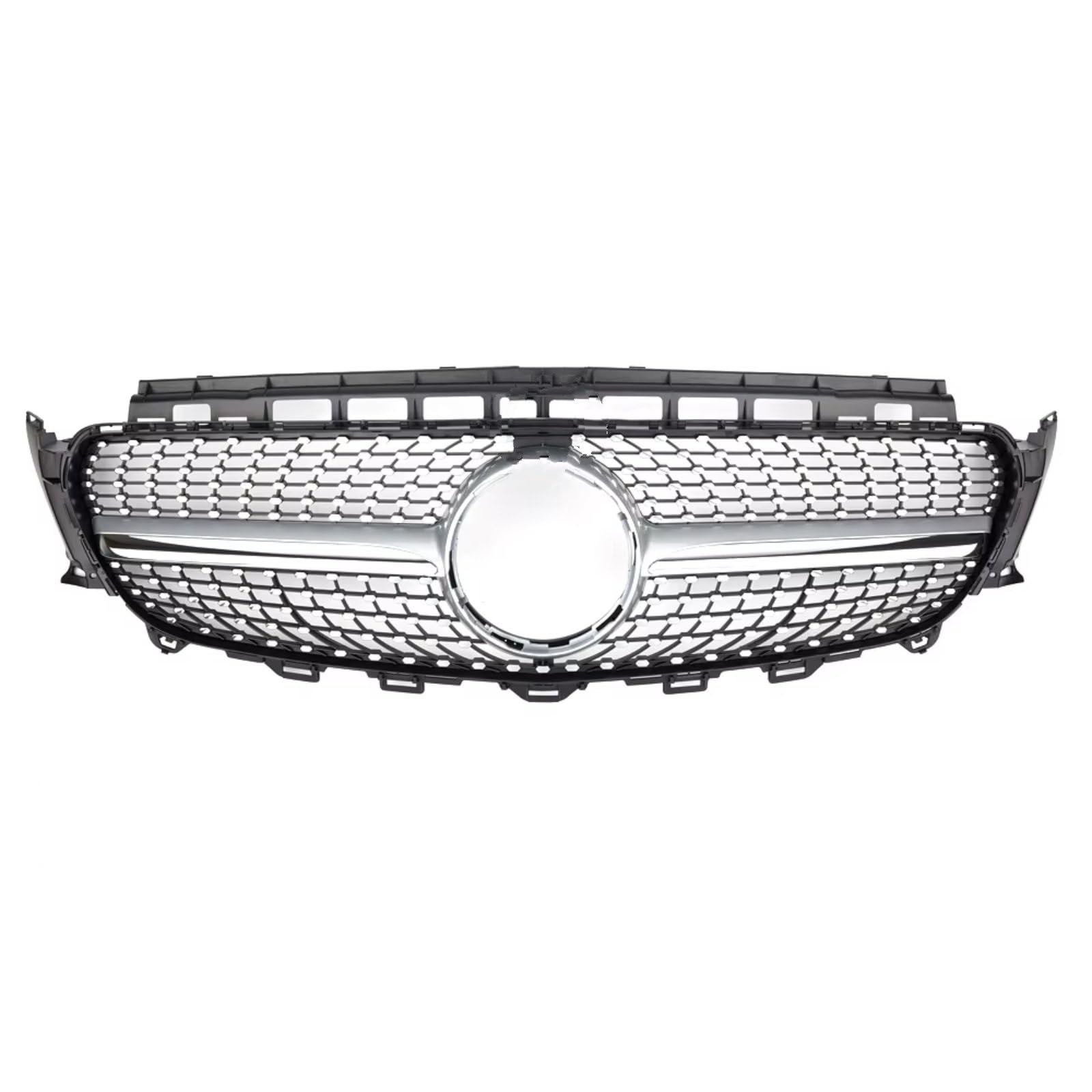 GYTTAK NierenGrill Kompatibel Mit Benz Für W213 C238 2016 2017 2018 2019 Für E180 E200 E220 E300 E350 E400 E450 Auto-Frontstoßstange Renngitter Frontgrill(Silver,Diamonds) von GYTTAK