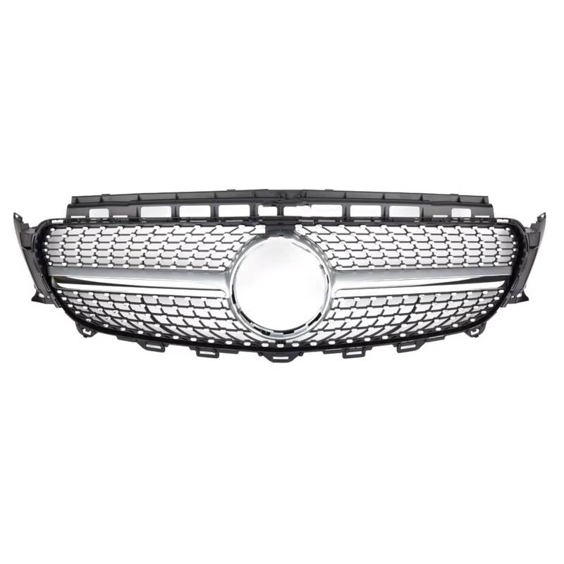 GYTTAK NierenGrill Kompatibel Mit Benz Für W213 C238 2016 2017 2018 2019 Für E180 E200 E220 E300 E350 E400 E450 Auto-Frontstoßstange Renngitter Frontgrill(Silver,Diamonds) von GYTTAK