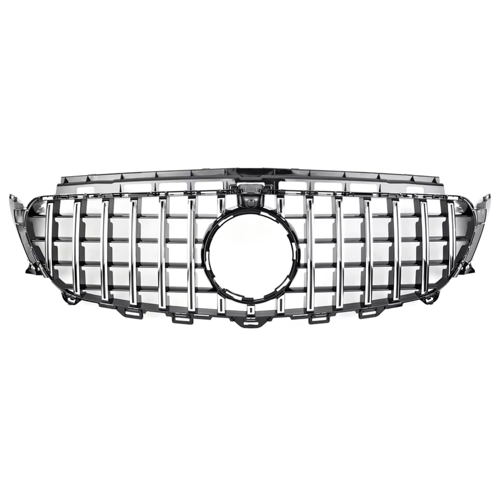 GYTTAK NierenGrill Kompatibel Mit Benz Für W213 C238 2016 2017 2018 2019 Für E180 E200 E220 E300 E350 E400 E450 Auto-Frontstoßstange Renngitter Frontgrill(Silver,GT) von GYTTAK