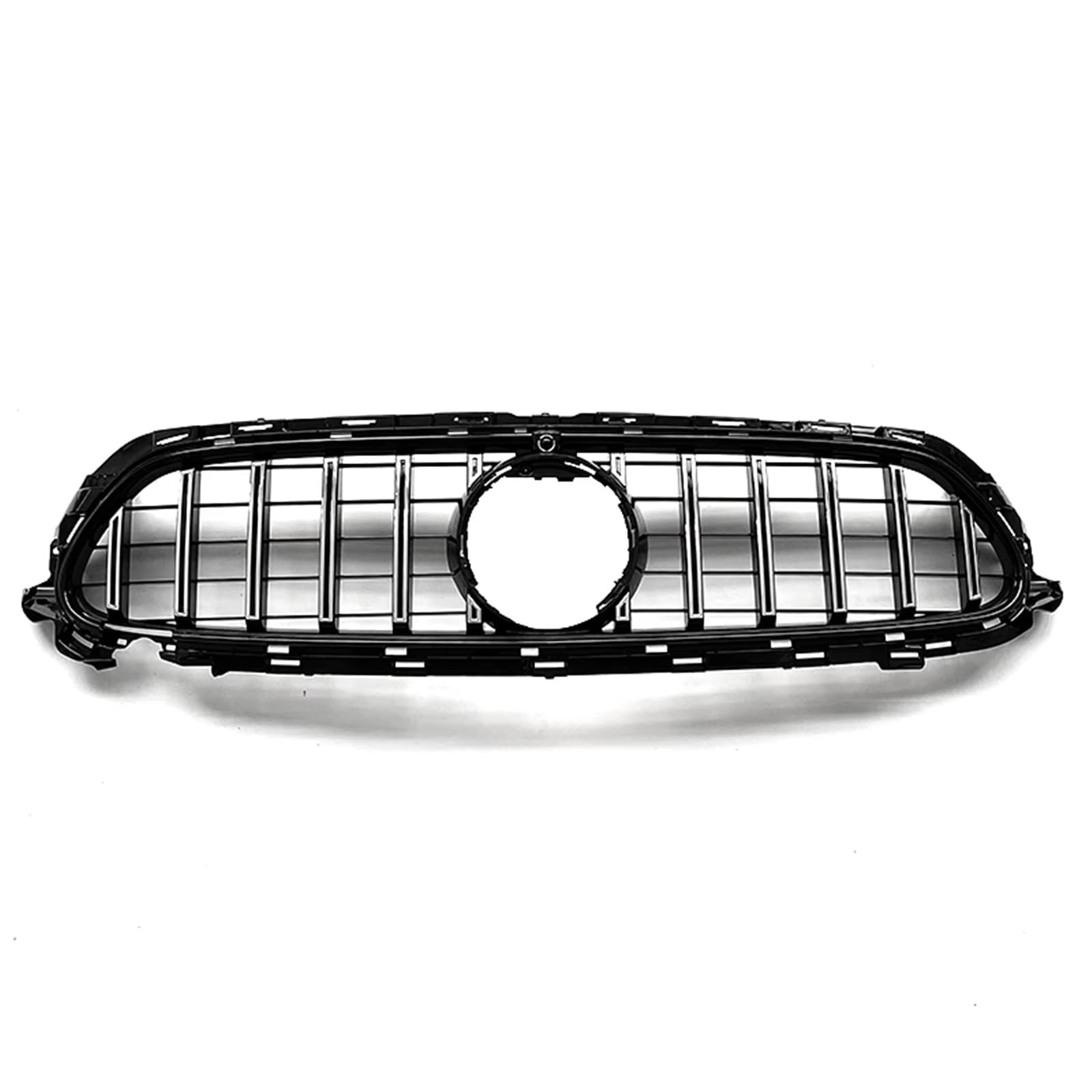 GYTTAK NierenGrill Kompatibel Mit Benz Für W213 E-Klasse 2021 2022 2023 Für E260 E300 Auto Vorne Oberer Grill Stoßstange Sportgrill Haube Mesh Grid Grill GT-Stil(Silver) von GYTTAK
