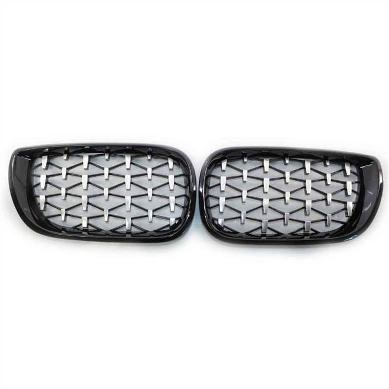 GYTTAK NierenGrill Kompatibel Mit E46 320i 325Xi 2002 2003 2004 2005 Auto Vorne Nierengitter Lufteinlass Grill Stoßstange Haube Obere Grillabdeckung(Chrome and Black) von GYTTAK