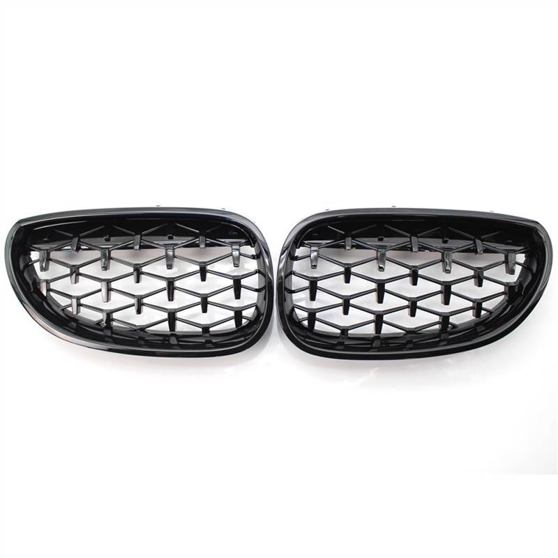 GYTTAK NierenGrill Kompatibel Mit E60 E61 5er 2003 2004 2005 2006 2007 2008 2009 2010 Auto Snap-on Front Nierengitter Lufteinlassgitter(Gloss Black) von GYTTAK