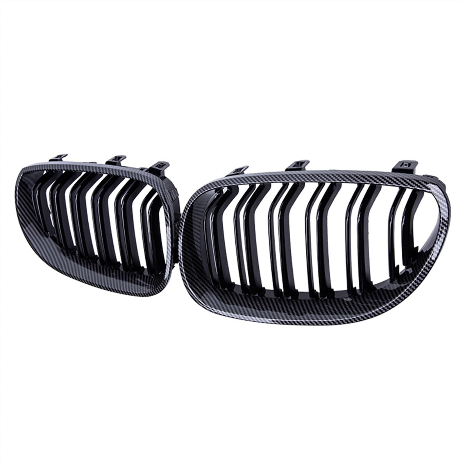 GYTTAK NierenGrill Kompatibel Mit E60 E61 M5 2003 2004 2005 2006 2007 2008 2009 2010 Auto-Lufteinlassgrill Frontgrills Nierengrill Abdeckhaubengrill(Carbon Fiber) von GYTTAK