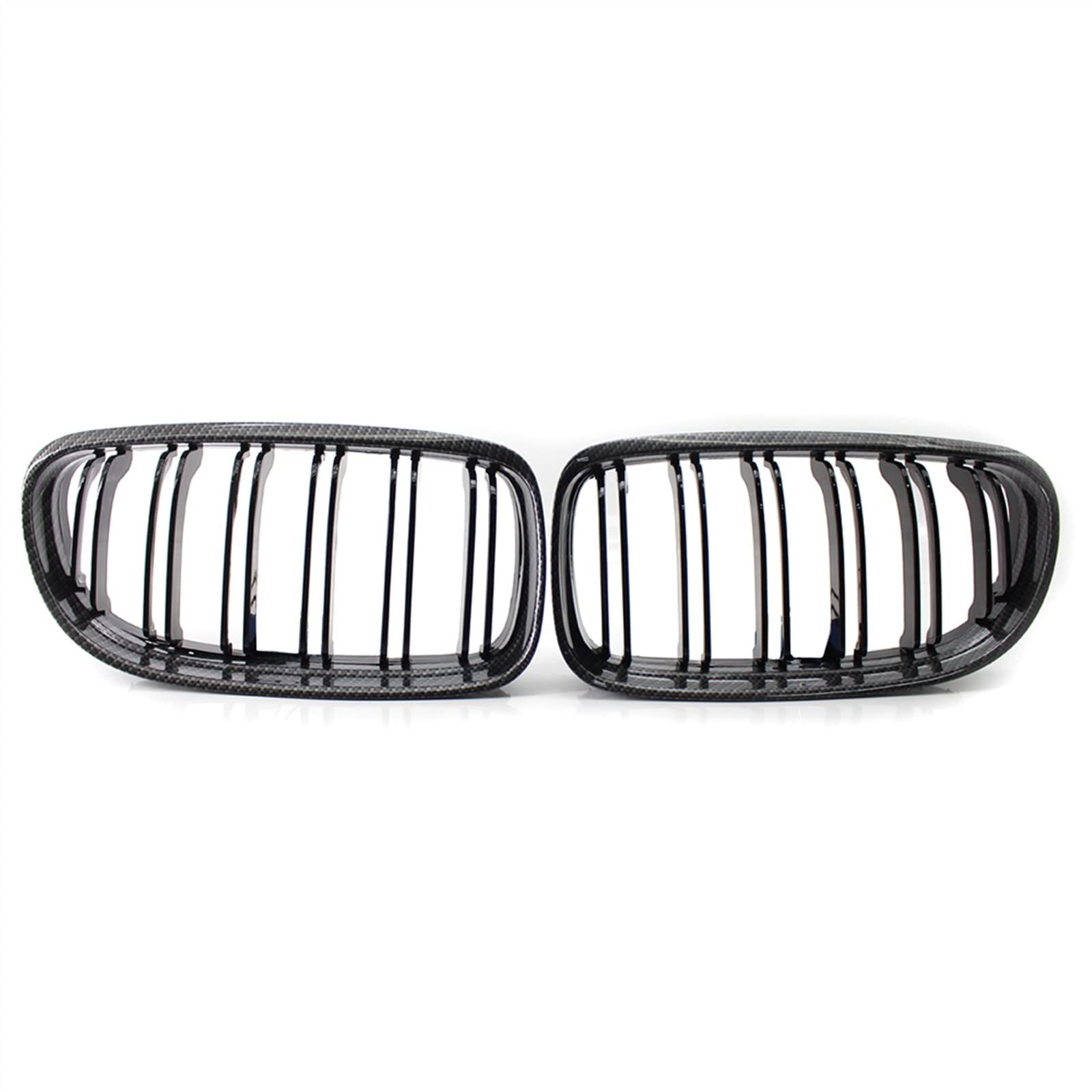 GYTTAK NierenGrill Kompatibel Mit E90 E91 2009 2010 2011 2012 Obere Kühlergrill-Abdeckung Carbon-Faser-Stoßfänger-Auto-Front-Nieren-Grill-Doppellamellen-Grill(Fiber Bumper) von GYTTAK