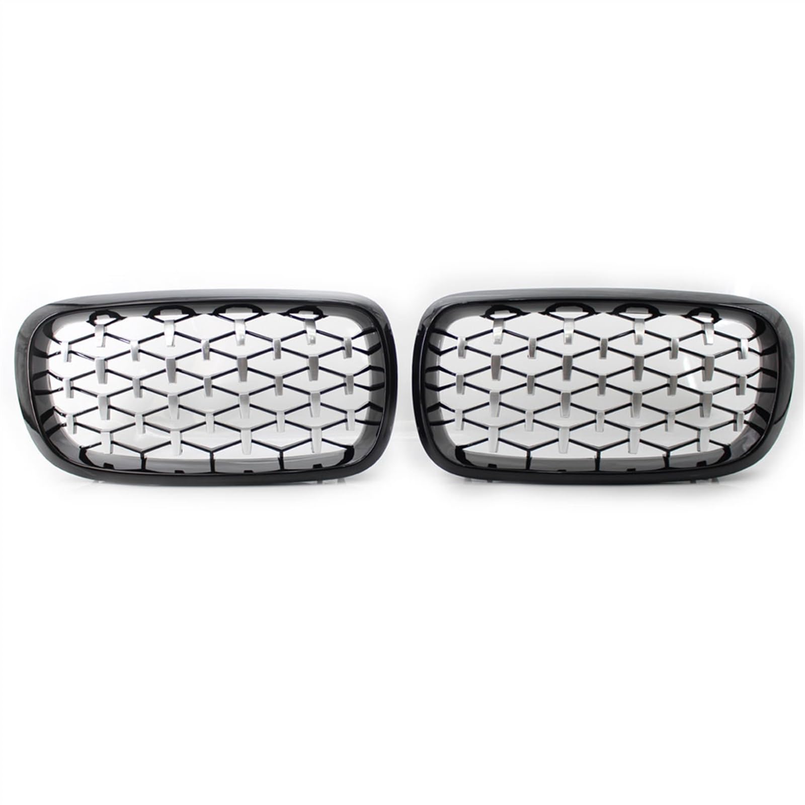 GYTTAK NierenGrill Kompatibel Mit F15 X5 F16 X6 2014 2015 2016 2017 Auto Lufteinlass Grill Stoßstange Haube Front Nierengitter Obere Grillabdeckung(Chrome and Black) von GYTTAK