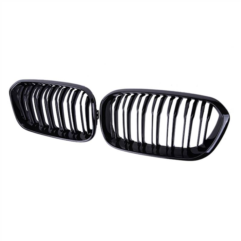 GYTTAK NierenGrill Kompatibel Mit F20 F21 LCI 120i 2015 2016 2017 2018 Front-Nierengrill Doppellamellengrill Stoßstangenhaube Obere Grillabdeckung(B) von GYTTAK