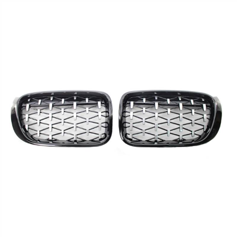 GYTTAK NierenGrill Kompatibel Mit F26 X4 F25 LCI X3 2014 2015 2016 2017 2018 Auto Lufteinlass Grill Stoßstange Haube Front Nierengitter Obere Grillabdeckung(Black Silver) von GYTTAK