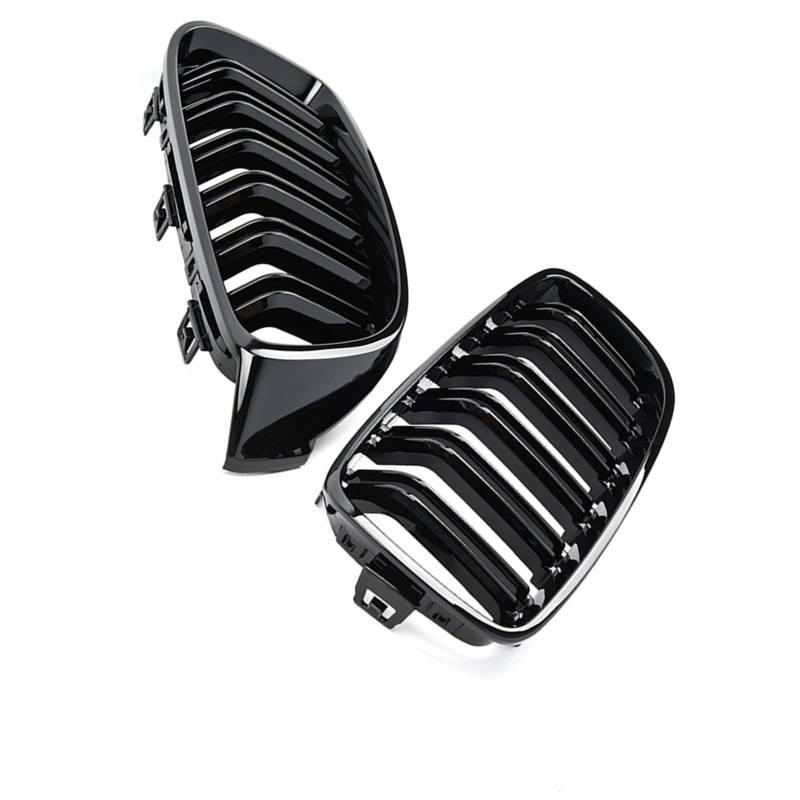 GYTTAK NierenGrill Kompatibel Mit F32 F33 F36 F82 420i 428i 435i M4 2017 2018 Nierengitter Lufteinlass Grill Auto Frontgitter Stoßstange Haube Obere Gitterabdeckung(Gloss Black) von GYTTAK