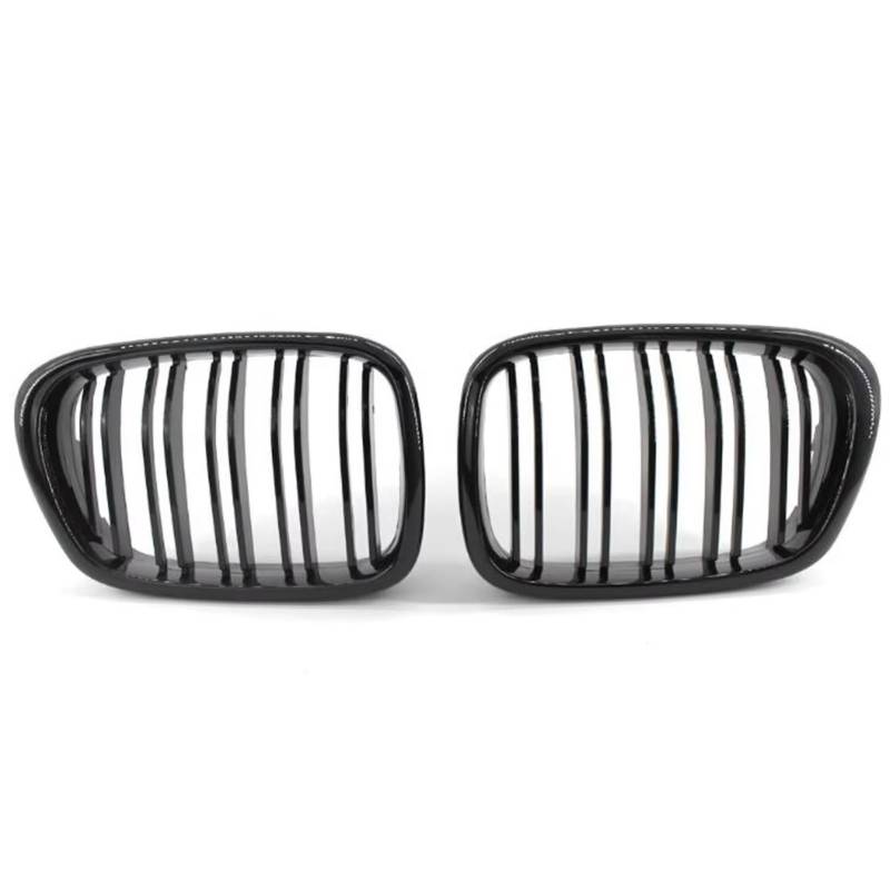 GYTTAK NierenGrill Kompatibel Mit Für E39 525i 528i 530i 535i Für M5 1997 1998 1999 2003 Auto-Frontstoßstangen-Mittelgrill Mattschwarz Breiter Nierenhaubengrill(Gloss Black,2) von GYTTAK