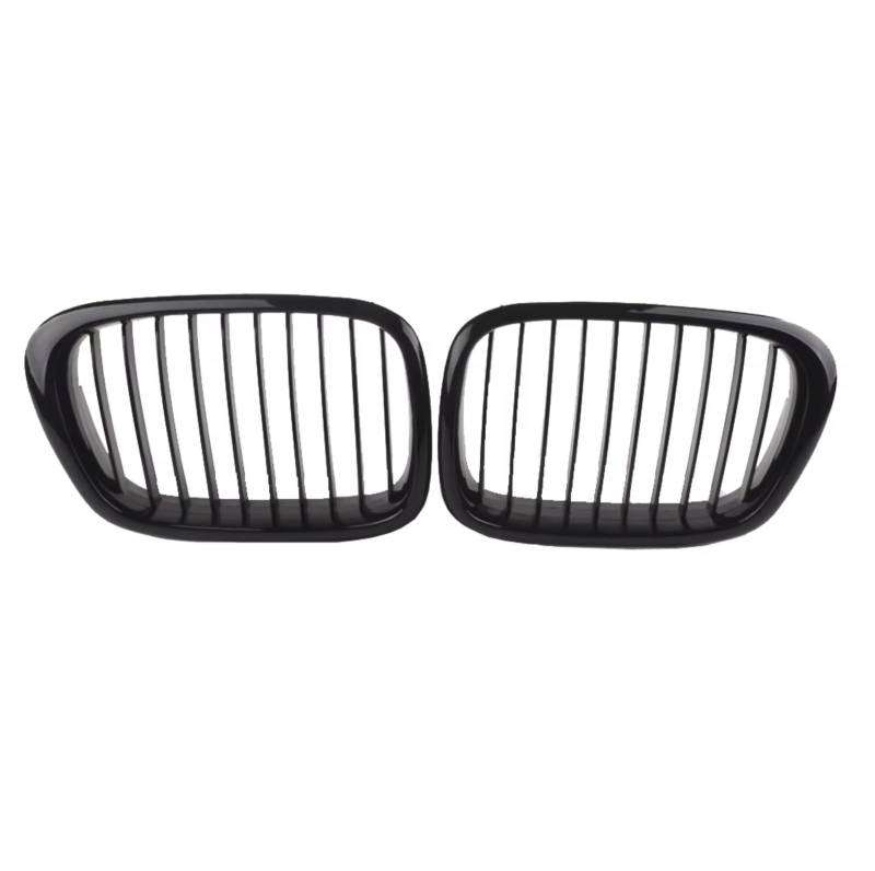 GYTTAK NierenGrill Kompatibel Mit Für E39 525i 528i 530i 535i Für M5 1997 1998 1999 2003 Auto-Frontstoßstangen-Mittelgrill Mattschwarz Breiter Nierenhaubengrill(Gloss Black,color1) von GYTTAK