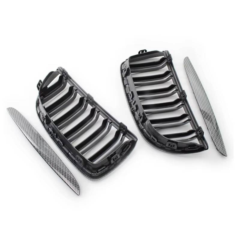 GYTTAK NierenGrill Kompatibel Mit Für E90 E91 3er-Serie 2005 2006 2007 2008. Auto-Frontnierengrill Aus Kohlefaser, Doppellamellengrill, Vorderer Nieren-Stoßstangengrill von GYTTAK