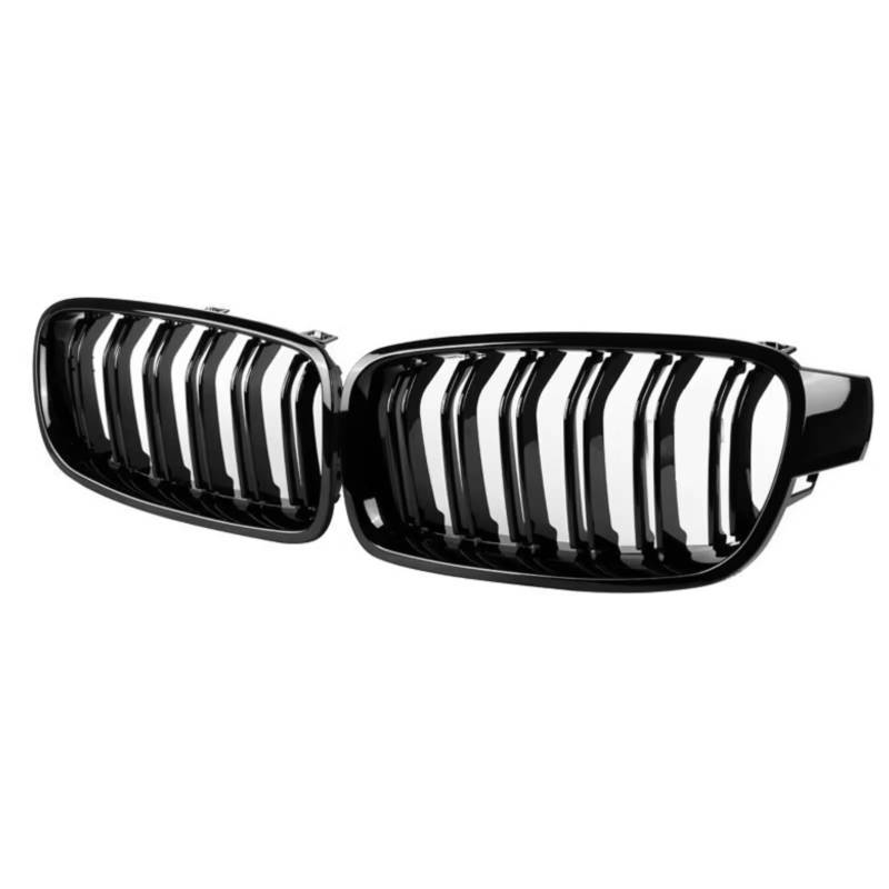 GYTTAK NierenGrill Kompatibel Mit Für F30 F31 F35 3er 2013 2014 2015 2016 2017 2018 2019 Auto-Frontnieren-Stoßstangengrill Renngrills Doppellamellengrill von GYTTAK