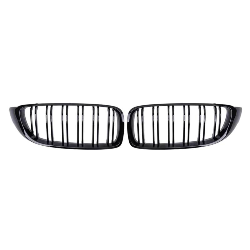 GYTTAK NierenGrill Kompatibel Mit Für F32 F33 F36 M3 F80 M4 F82 4 Series 2012 2013 2014 2015 2016 2017 2018 Auto-Frontstoßstangengrill Dual-Lamellen-Renngrill von GYTTAK