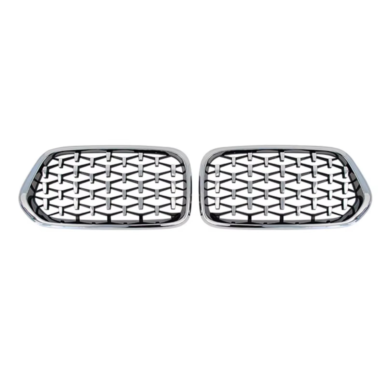 GYTTAK NierenGrill Kompatibel Mit Für X2 F39 2018 2019 2020 2021, Auto-Meteor-Stil-Grill, Frontstoßstange, Diamant-Nierengrill, Renngitter, Autozubehör(Silver) von GYTTAK