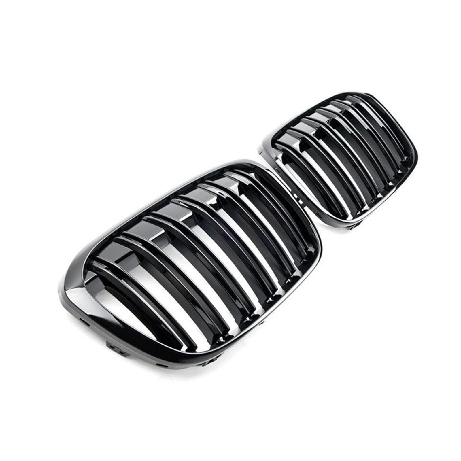 GYTTAK NierenGrill Kompatibel Mit X1 F48 F49 2015 2016 2017 2018 2019 Auto Front Nierengitter Lufteinlass Grill Stoßstange Motorhaube Stoßstange Obere Grillabdeckung(Gloss Black) von GYTTAK