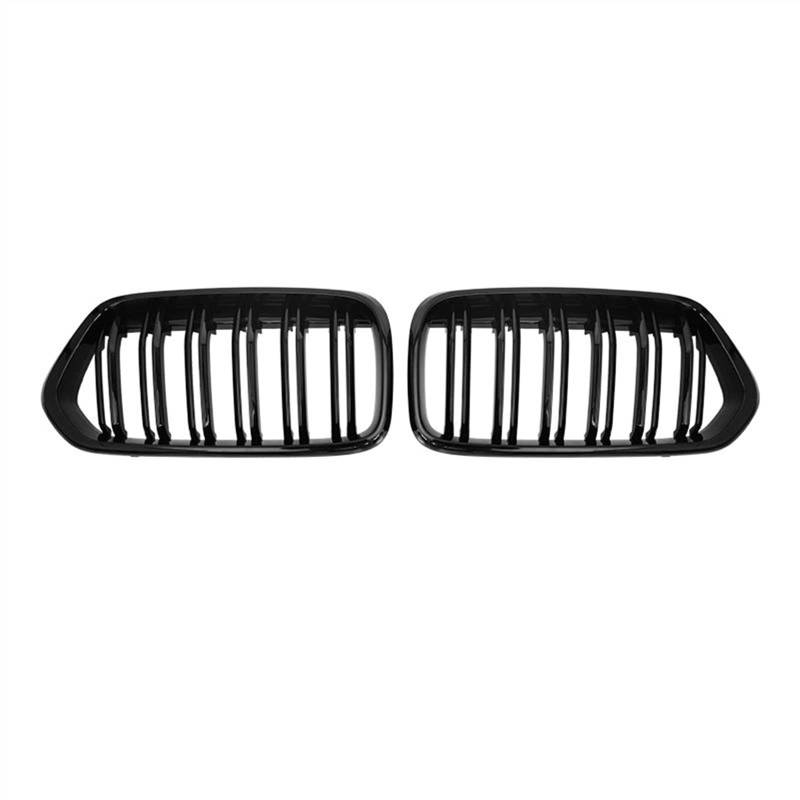 GYTTAK NierenGrill Kompatibel Mit X2 F39 2018 2019 2020 2021 2022 Auto Snap-on Front Nierengitter Lufteinlass Grill Doppellamellengitter(Gloss Black) von GYTTAK